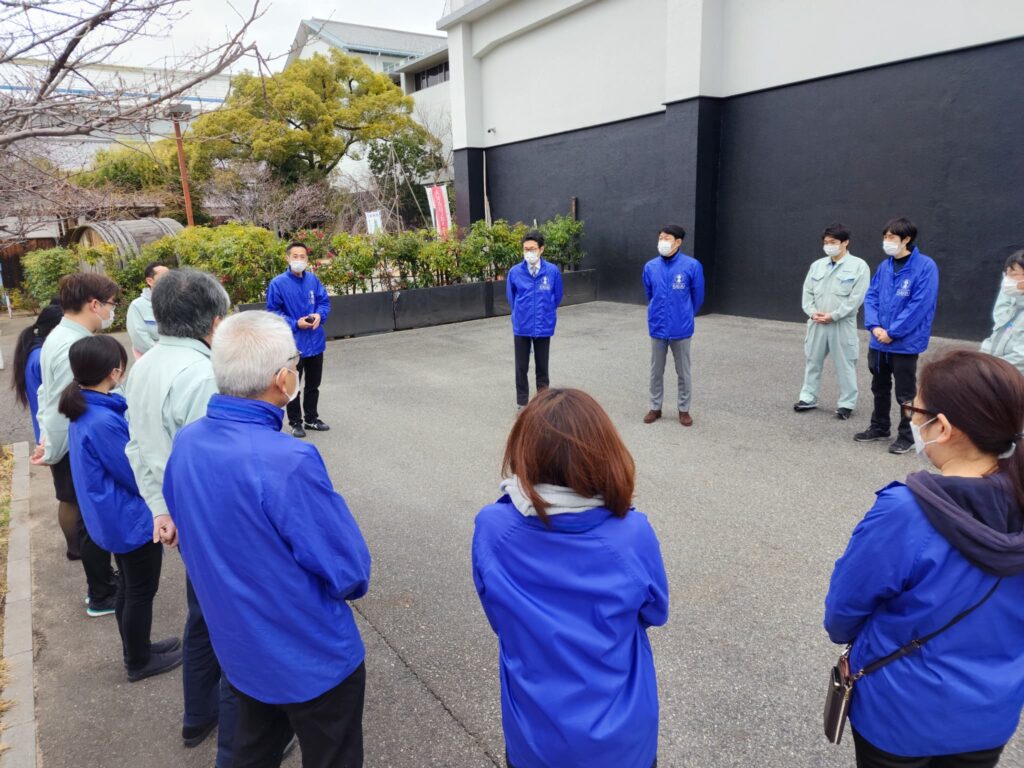 震災の日に際しての防災訓練を実施しました（神戸酒心館×日産自動車）