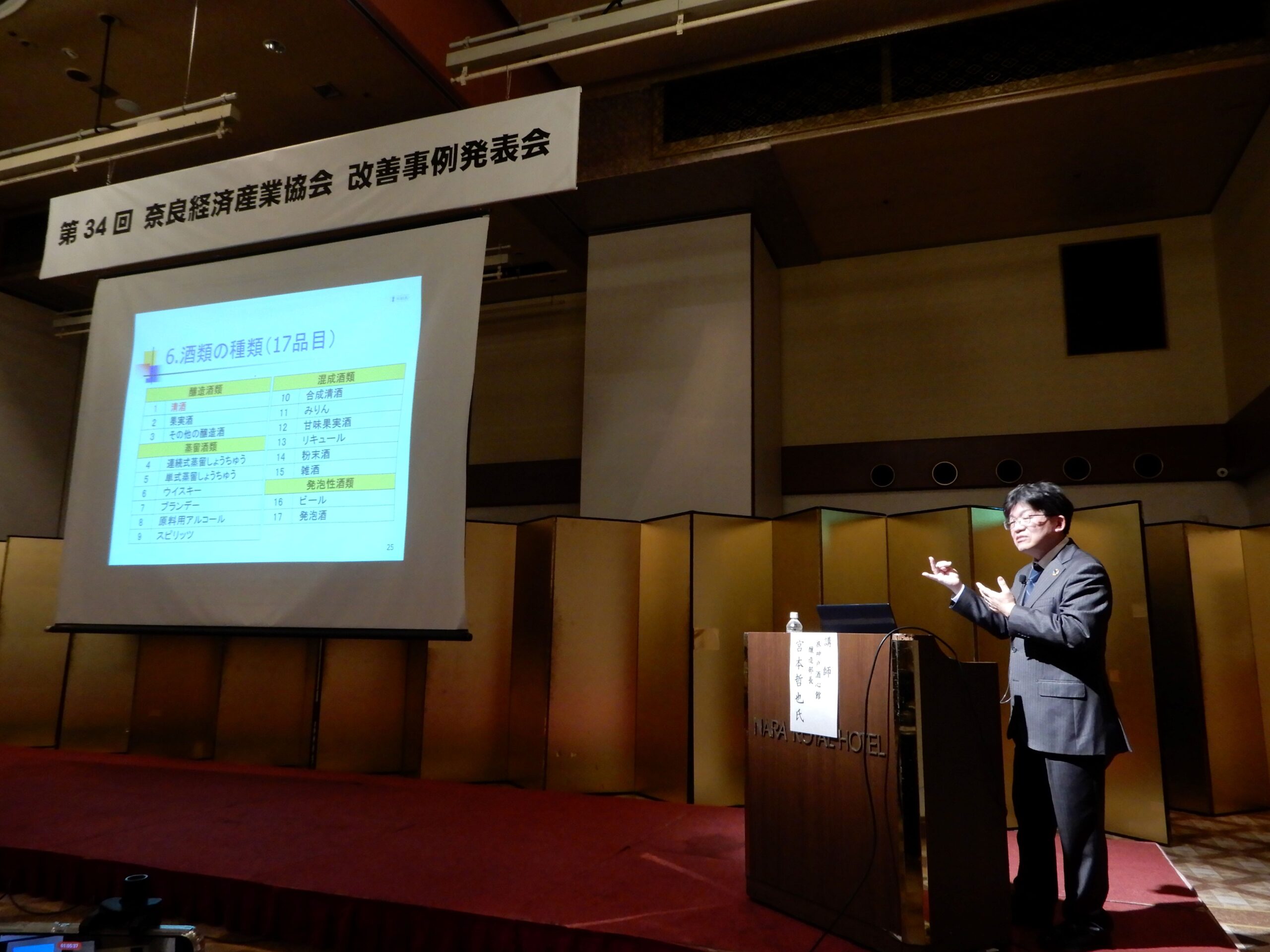 （一社）奈良経済産業協会で「酒造り」の特別講演を行いました（2024.5.21）